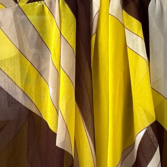 Zara Swim Cover Up Kaftan Sheer Retro Geo Print Loose Boho Pattern Beach Medium - Picture 11 of 15